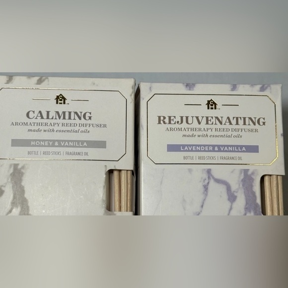 REJUVENATION Essential Oil Aromatherapy Reed Diffusers Lot of 2 Vanilla Calming - Picture 6 of 6